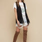 Black Western Faux Suede Fringe Vest for Cowgirls