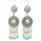 Turquoise dangle earrings, ccerr74-v2
