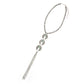 Silver necklace with crescent pendants
