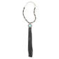 CCNEC68 necklace with turquoise and black tassel