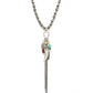 Close-up of ccnec86 necklace with beads and charms