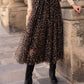 Aria Long Leopard Print Tulle Maxi Skirt
