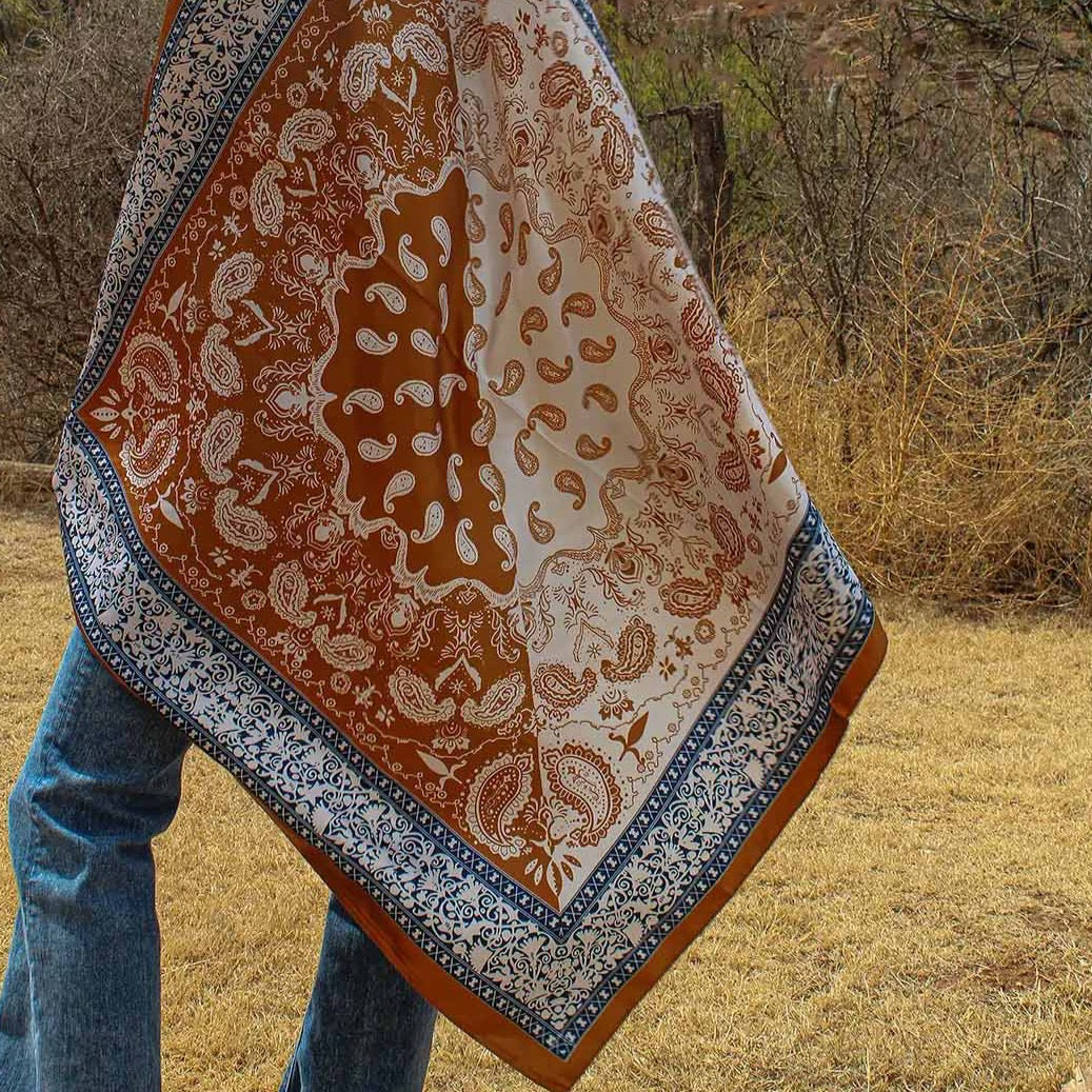Copper cowboy scarf detail