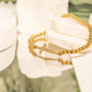 Gold Rush Cross Beaded Stretch Bracelet - Pretty Hunter