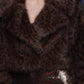 Leopard Faux Fur Cropped Coat