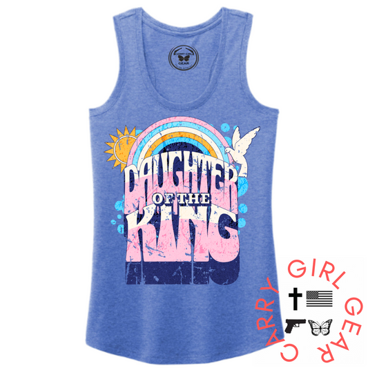 Daughter of the King royal blue tank top - XS