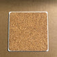 Square coaster with cork backing
