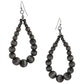 Oxidized beaded teardrop earrings