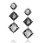 Black and silver AER6257 earrings