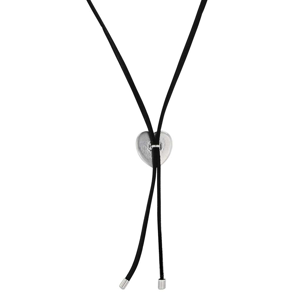 Heart-shaped bolo tie necklace - ANC6076