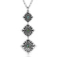 ANC6257 Silver Necklace with Turquoise Accents