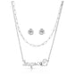 Silver Irina necklace and earrings
