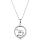 Silver horse pendant necklace - QNC5971