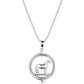 Silver horse pendant necklace