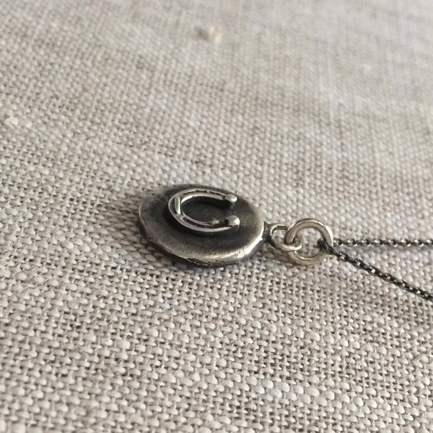Horseshoe Cutie Sterling Silver Coin Necklace – Petite Lucky Charm