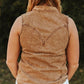 Camel Denim Button Down Sleeveless Shirt