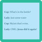 Text-based joke about water turning into wine.