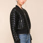 Woven Faux-Ever Leather™ Bomber Jacket - Black