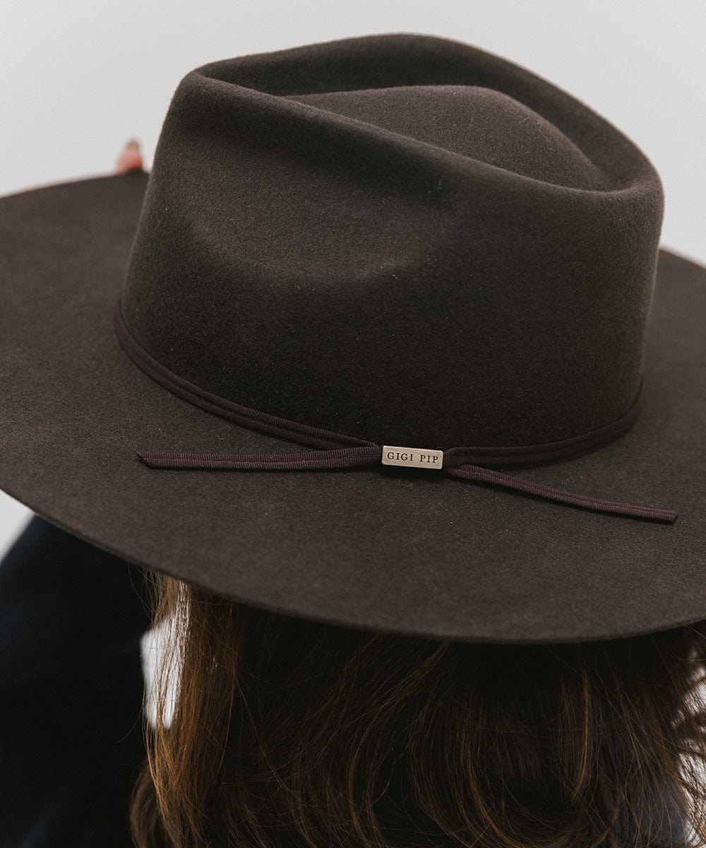 Emery Rancher Fedora Dark Brown Hat by Gigi Pip | Bourbon Cowgirl