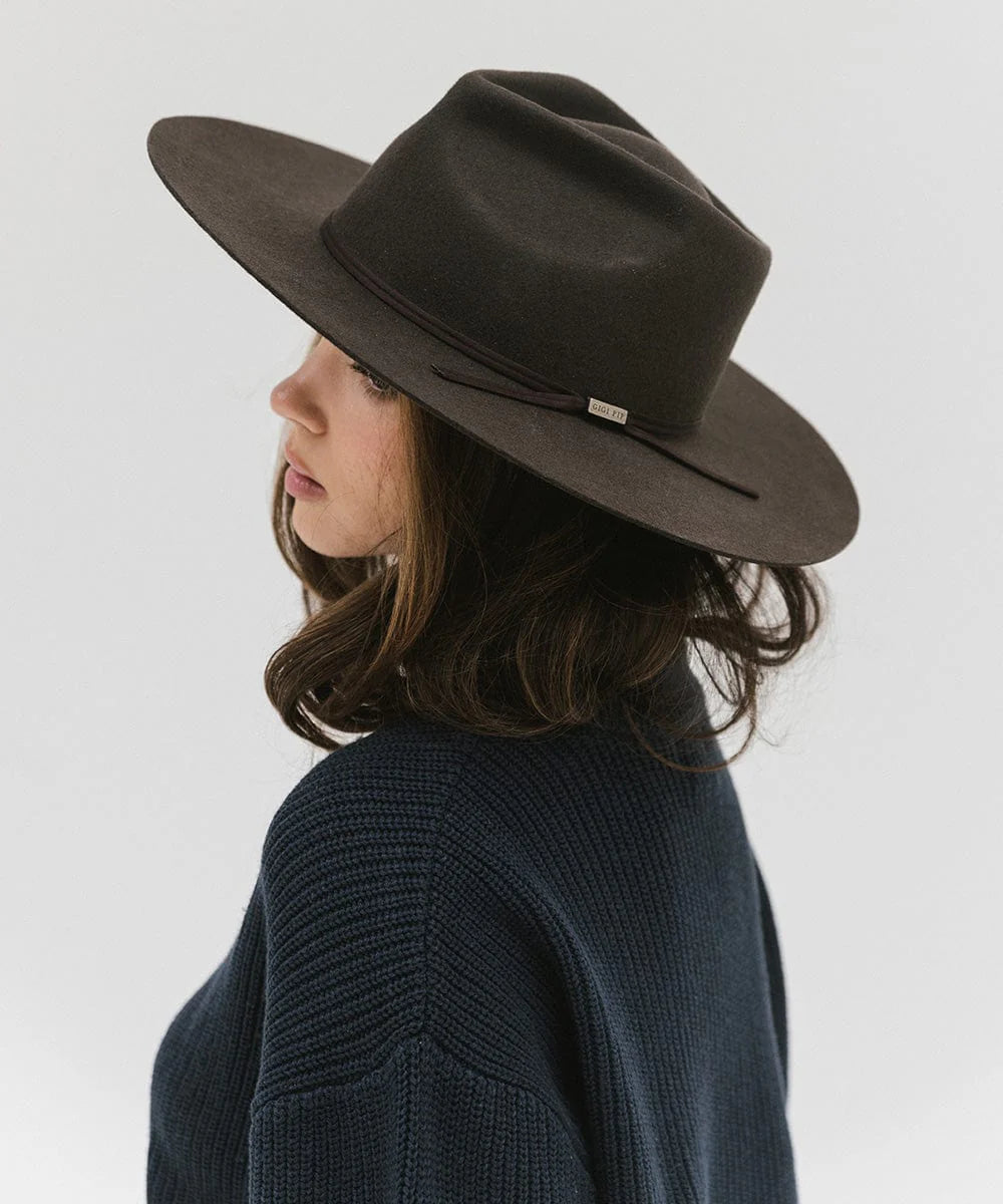 Emery Rancher Fedora Dark Brown Hat by Gigi Pip | Bourbon Cowgirl