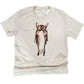 Horse face graphic tee shirt