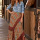 Allyne Skirt in Amber Glen Brown by Hunter Bell