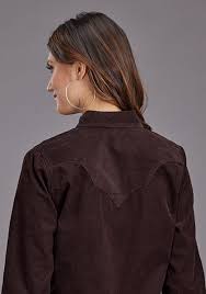 Stetson Women's Chocolate Brown Corduroy Shirt