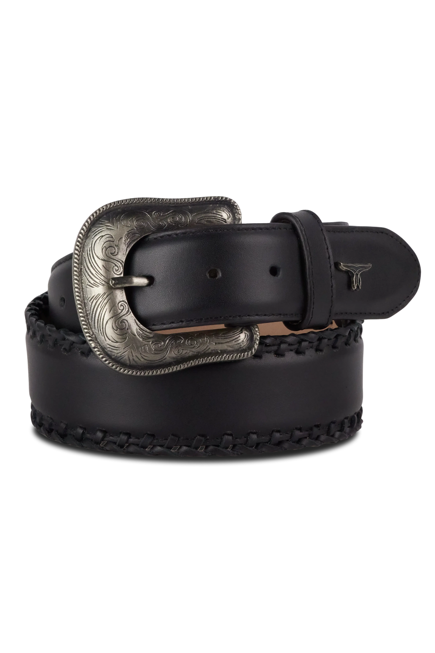 Lane 1.5 Woven Laced Belt with Single Buckle - Jet Black