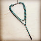 Lariat feather turquoise necklace