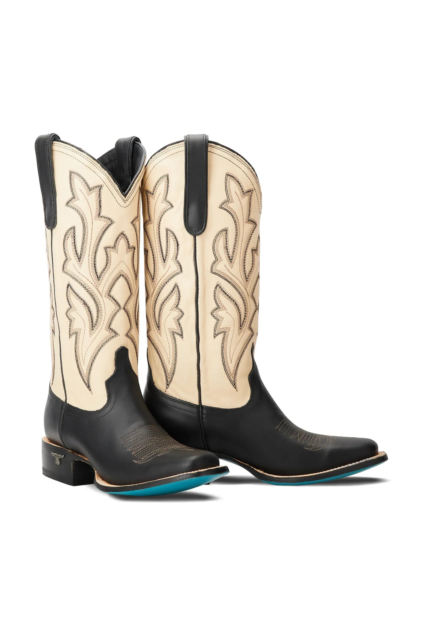 Classic Square Toe Boot - Jet Black & Pale Ivory by Lane | Bourbon Cowgirl