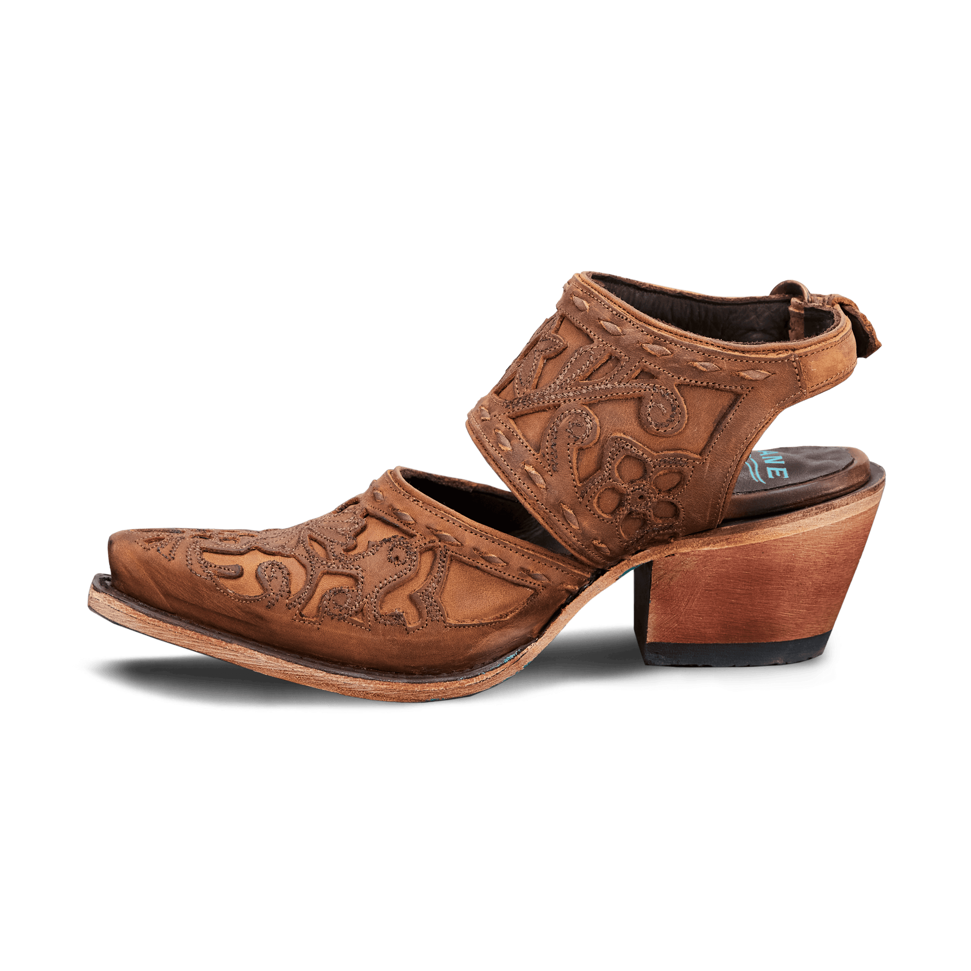 Burnt caramel leather Robin Mule shoe