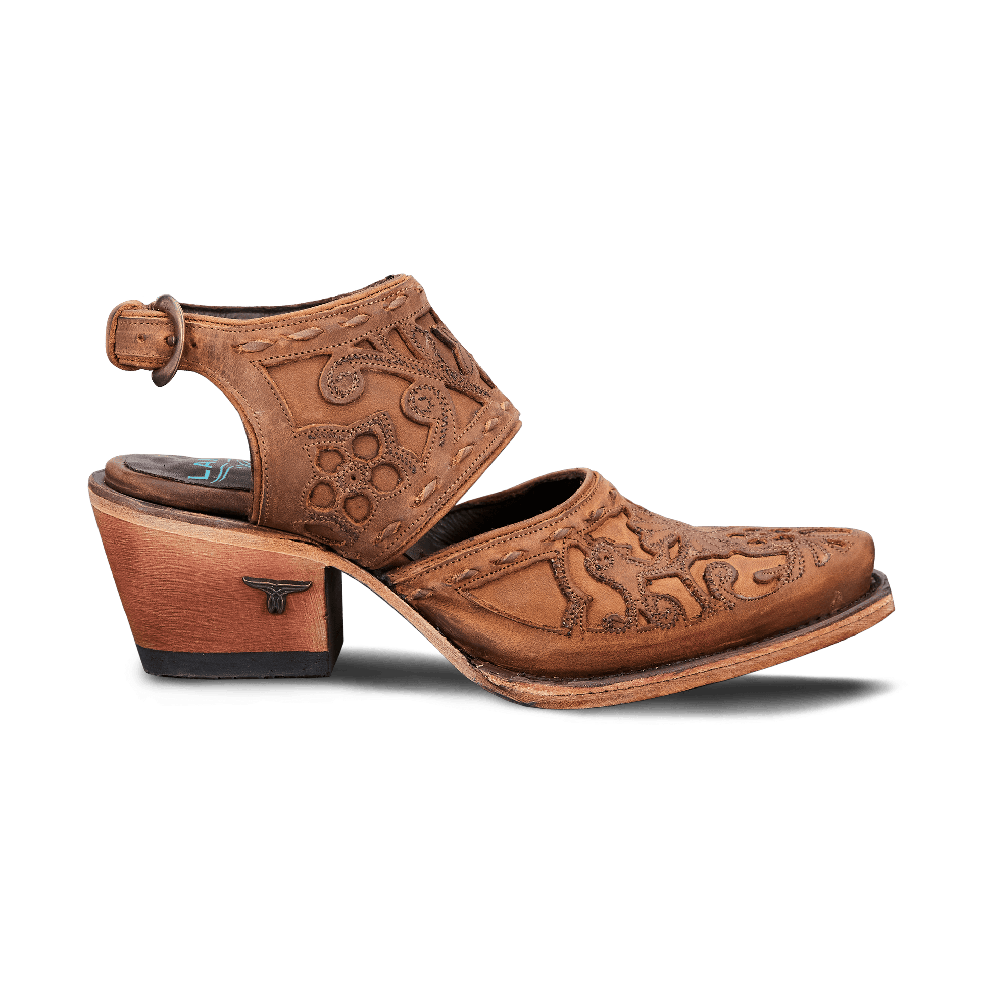 Burnt caramel leather Robin Mule sandal