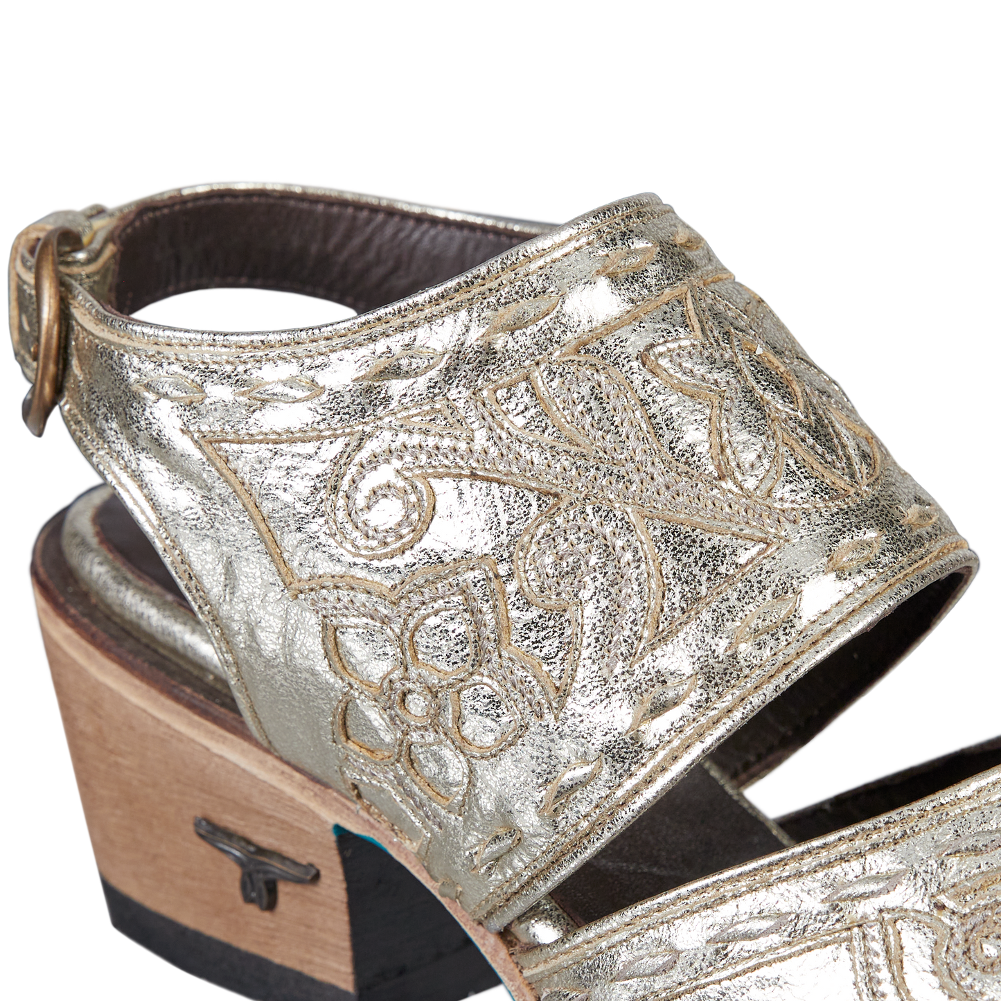 Robin Slingback Mule - Champagne Metallic