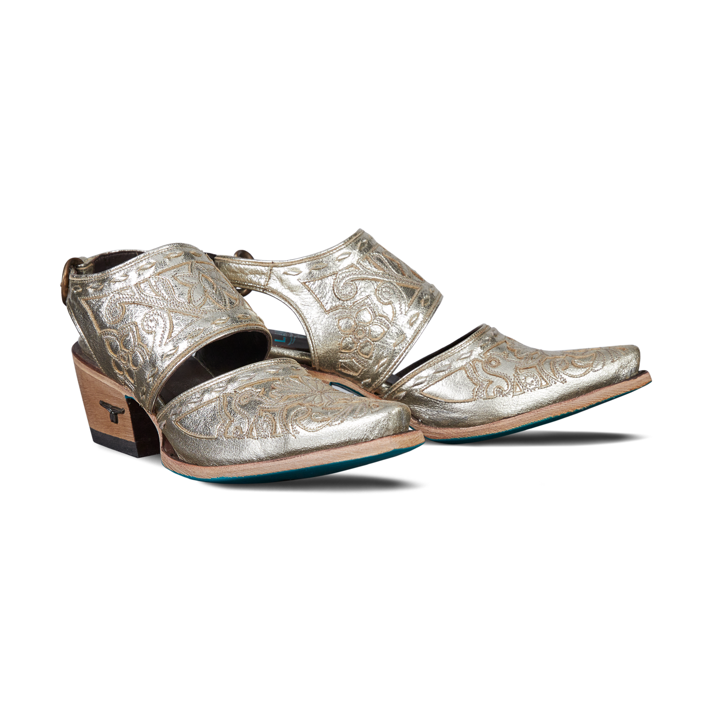 Champagne metallic Robin Mule sandal