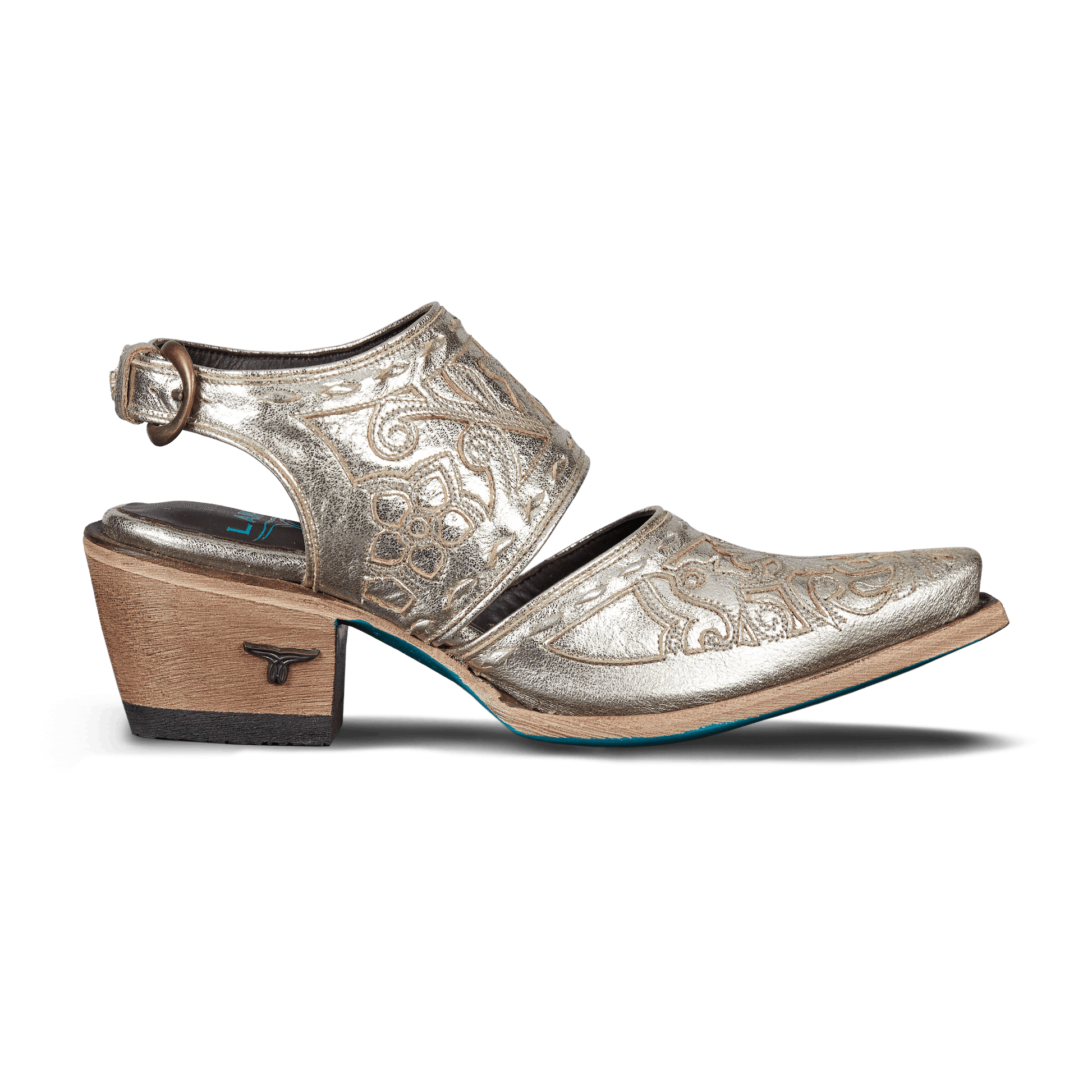 Robin Mule Champagne Metallic PS4 Shoe