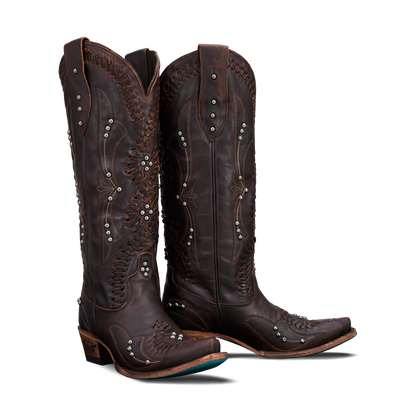 Brown leather Cossette cognac cowboy boots