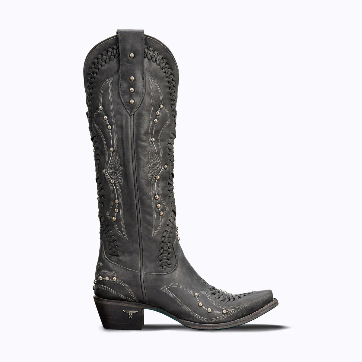 Distressed Jet Black Cossette Cowboy Boot