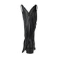 Jet black leather Senita Falls boots
