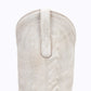 White Lexington ceramic crackle cowboy boot