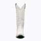 White Lexington Ceramic Crackle Cowboy Boot