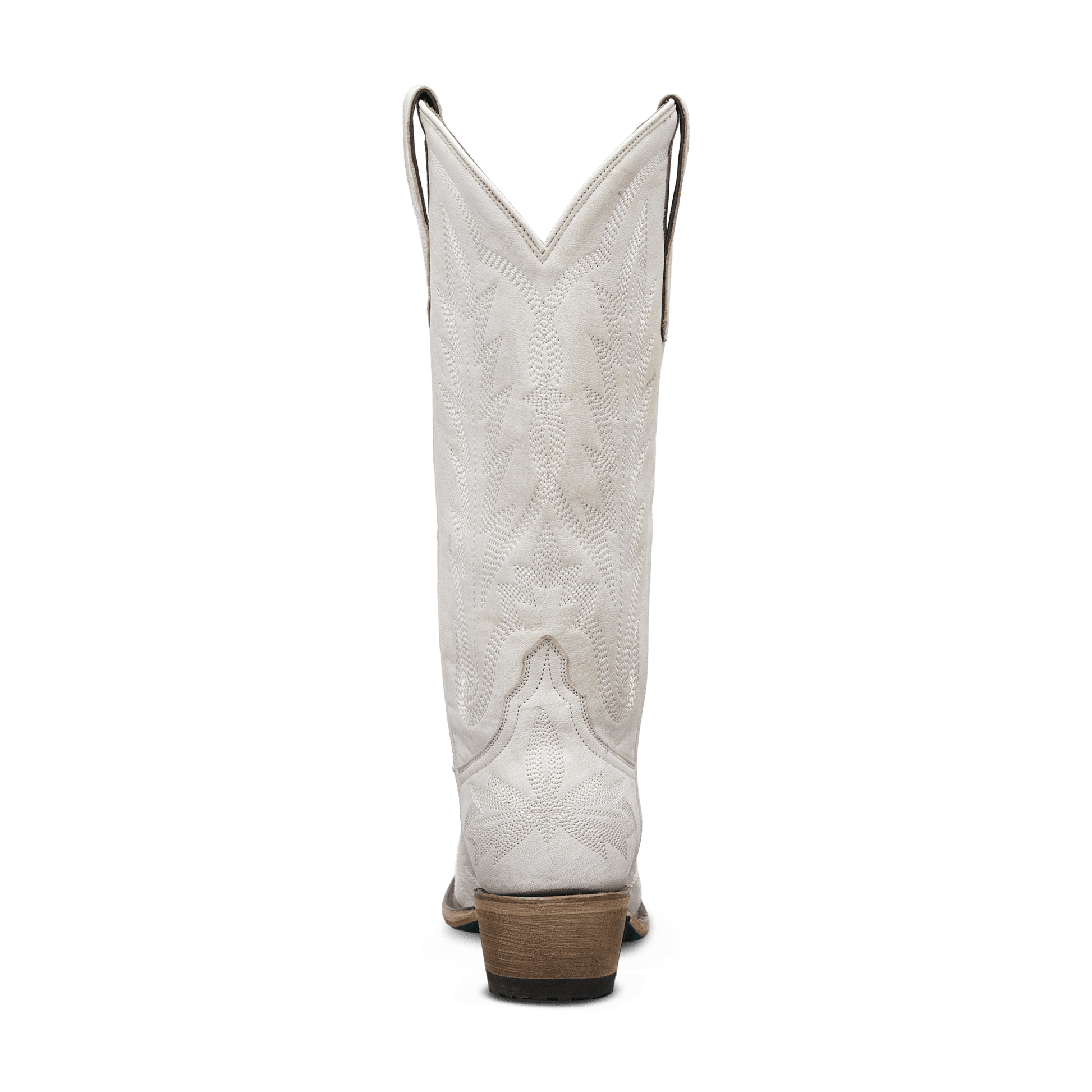 White Lexington Ceramic Crackle Cowboy Boot