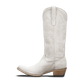 White Lexington Ceramic Crackle Cowboy Boot