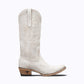 White Lexington Ceramic Crackle Cowboy Boot