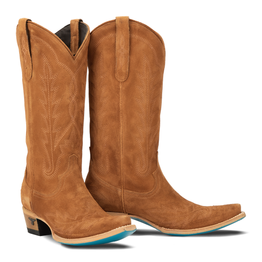 Lexington Toffee Suede Cowboy Boots