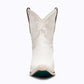 White leather Lexington bootie with ceramic crackle finish