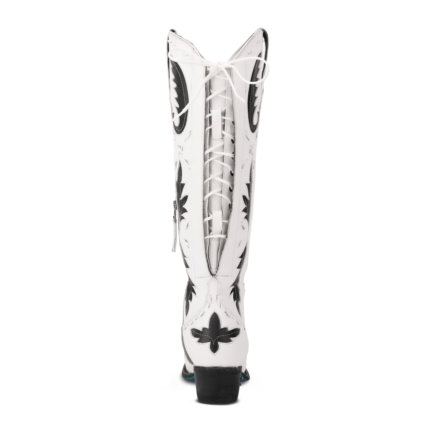 White Reverie Newsprint PS3 Cowboy Boot