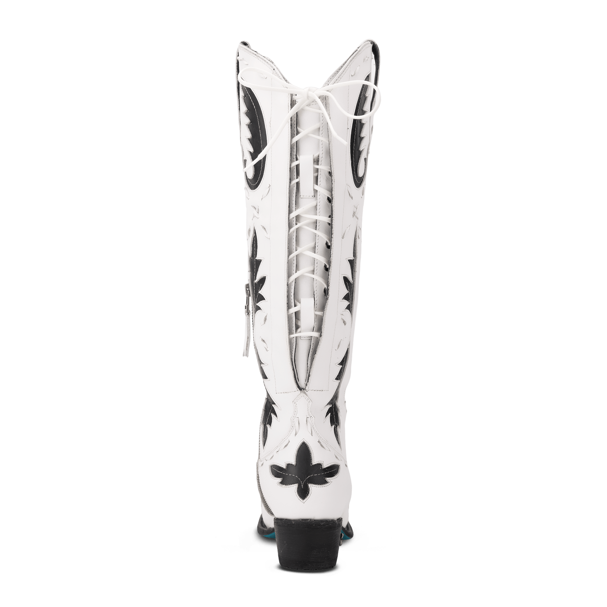 White Reverie Newsprint PS3 Cowboy Boot