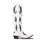 White Reverie newsprint cowboy boot