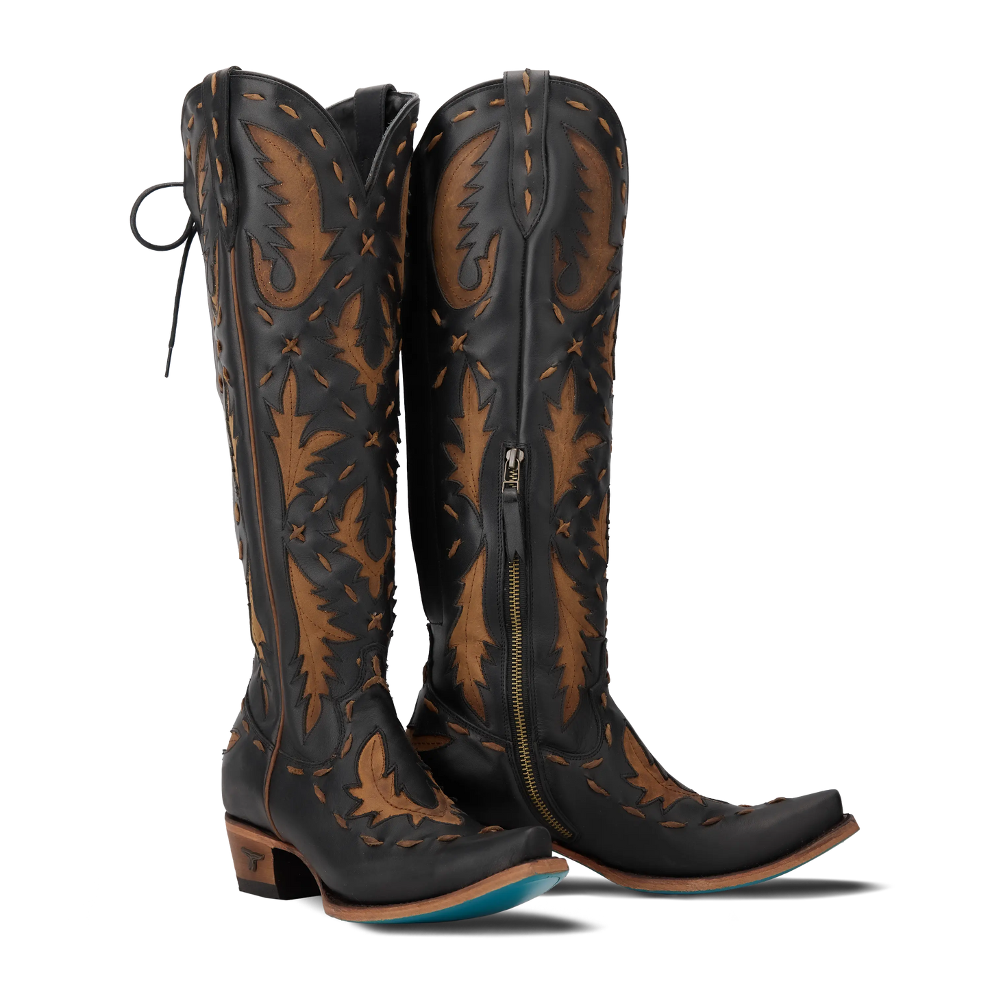 Reverie Knee High Corset - Jet Black and Burnt Caramel