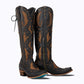 Jet black and burnt caramel Reverie cowboy boots